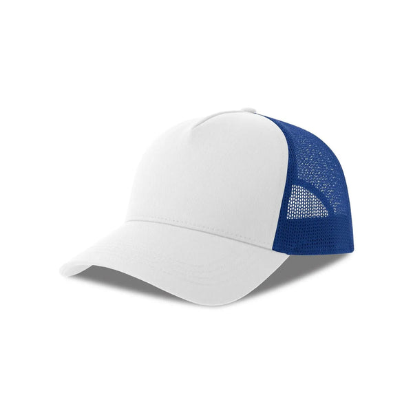 Cappellino Rapper Cotton-S white-royal - personalizzabile con logo