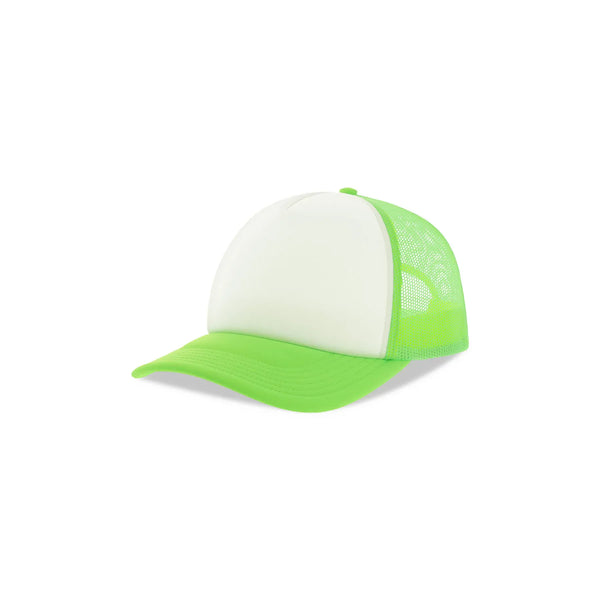 Cappellino Rapper-S white-green fluo - personalizzabile con logo