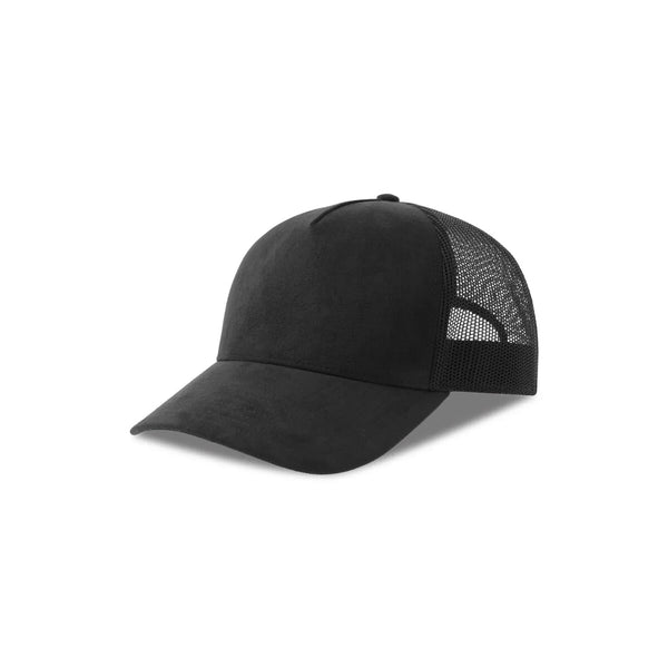 Cappellino Rapper Suede-S nero - personalizzabile con logo