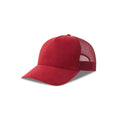 Cappellino Rapper Suede-S rosso - personalizzabile con logo