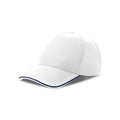 Cappellino Recy Five Piping bianco - personalizzabile con logo