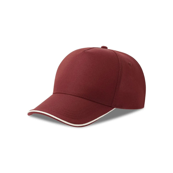 Cappellino Recy Five Piping bordeaux - personalizzabile con logo