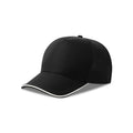 Cappellino Recy Five Piping nero - personalizzabile con logo