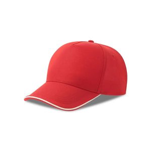 Cappellino Recy Five Piping rosso - personalizzabile con logo