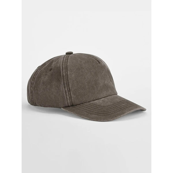 Cappellino Relaxed 5 Panel Vintage Cap marrone - personalizzabile con logo