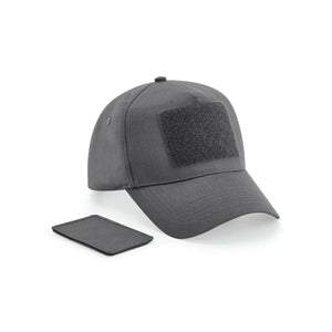 Cappellino Removable Patch 5 Panel Cap grigio - personalizzabile con logo