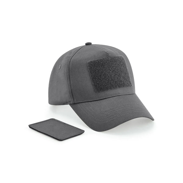 Cappellino Removable Patch 5 Panel Cap grigio - personalizzabile con logo