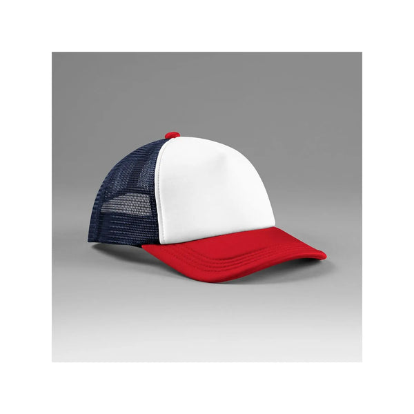 Cappellino Retro 5 Panel Trucker blu - personalizzabile con logo