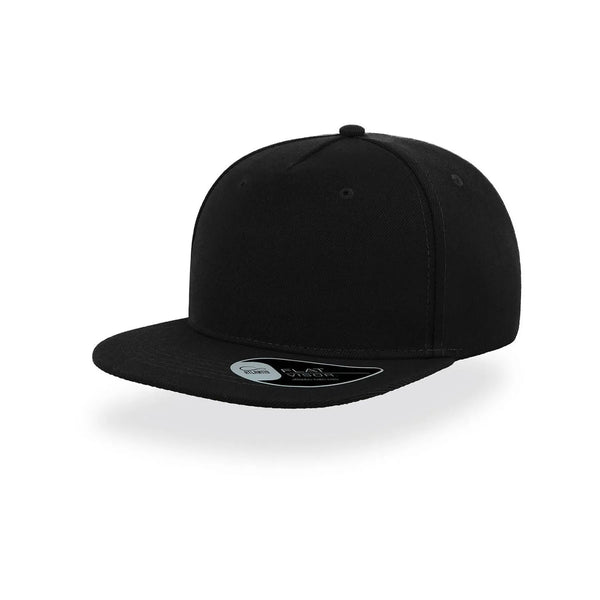 Cappellino Snap Five nero - personalizzabile con logo