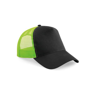 Cappellino Snapback Trucker black/lime green - personalizzabile con logo