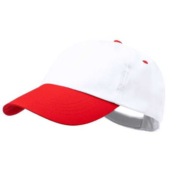 Cappellino Sport bianco / rosso - personalizzabile con logo