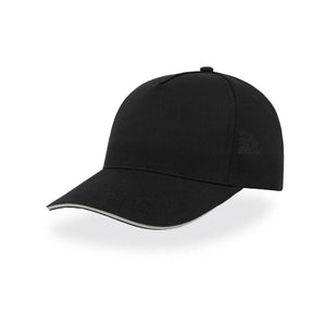 Cappellino Start Five Sandwich nero - personalizzabile con logo