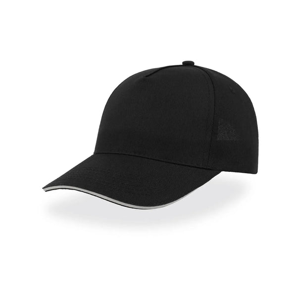 Cappellino Start Five Sandwich nero - personalizzabile con logo