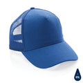 Cappellino trucker 5 pannelli in rcotton Impact AWARE™ 280gr blu - personalizzabile con logo