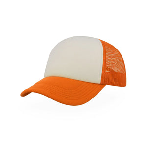 Cappellino Trucker Rapper arancione - personalizzabile con logo