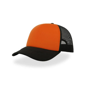 Cappellino Trucker Rapper orange-black - personalizzabile con logo