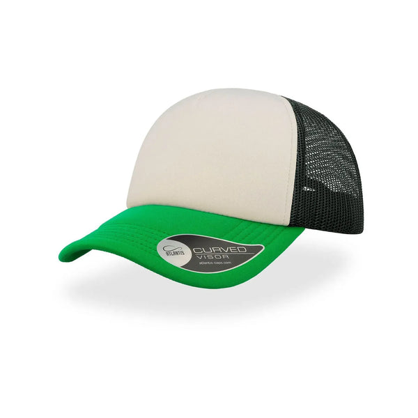 Cappellino Trucker Rapper white-green - personalizzabile con logo