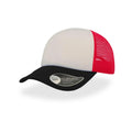 Cappellino Trucker Rapper white-red-black - personalizzabile con logo
