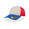 Cappellino Trucker Rapper white-red-royal - personalizzabile con logo