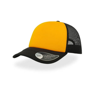 Cappellino Trucker Rapper yellow-black - personalizzabile con logo