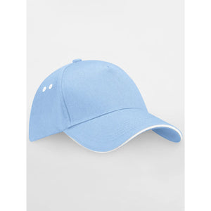 Cappellino Ultimate 5 Panel Cap - Sandwich Peak azzurro - personalizzabile con logo