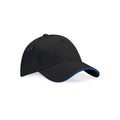Cappellino Ultimate 5 Panel Cap - Sandwich Peak black/bright royal - personalizzabile con logo