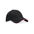 Cappellino Ultimate 5 Panel Cap - Sandwich Peak black/fuchsia - personalizzabile con logo