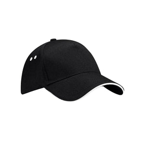 Cappellino Ultimate 5 Panel Cap - Sandwich Peak black/white - personalizzabile con logo