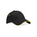 Cappellino Ultimate 5 Panel Cap - Sandwich Peak black/yellow - personalizzabile con logo