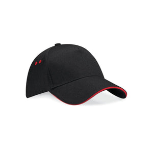 Cappellino Ultimate 5 Panel Cap - Sandwich Peak nero - personalizzabile con logo