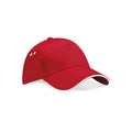 Cappellino Ultimate 5 Panel Cap - Sandwich Peak rosso - personalizzabile con logo