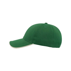 Cappellino Zoom Piping Sandwich verde - personalizzabile con logo