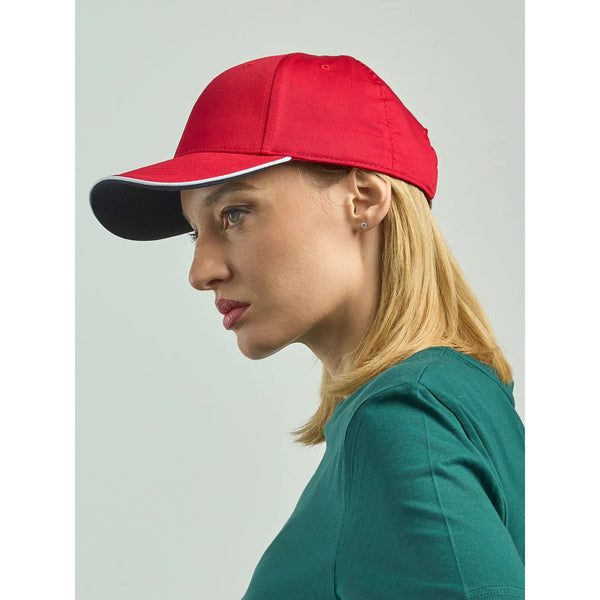 Cappellino Zoom Piping Sandwich verde - personalizzabile con logo