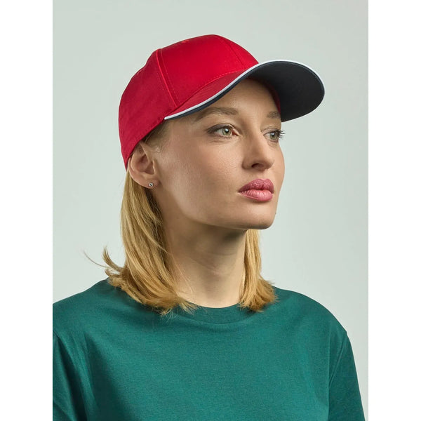 Cappellino Zoom Piping Sandwich verde - personalizzabile con logo