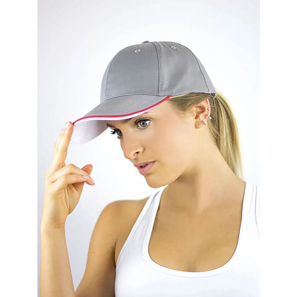 Cappellino Zoom Piping Sandwich verde - personalizzabile con logo