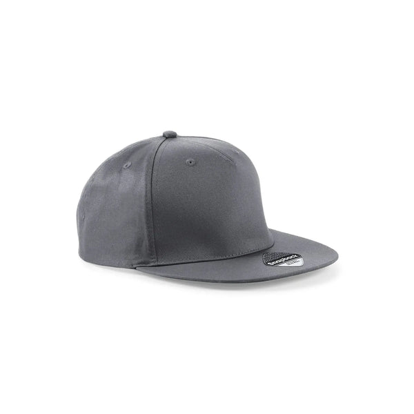 Cappello 5 Panel Snapback Rapper Cap grigio - personalizzabile con logo