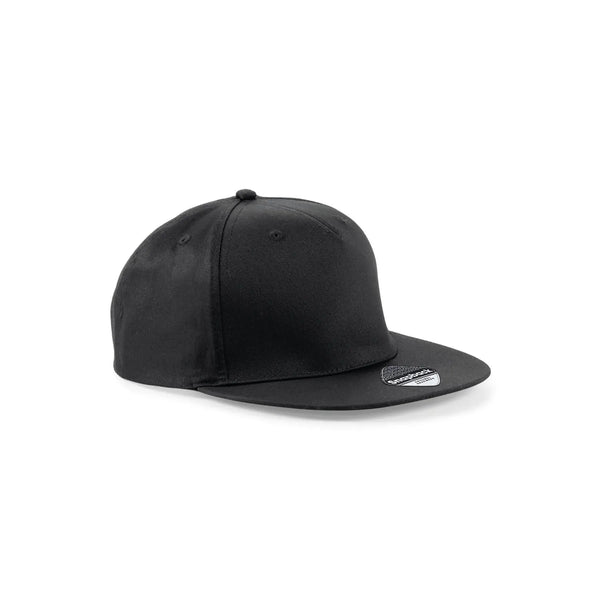 Cappello 5 Panel Snapback Rapper Cap nero - personalizzabile con logo