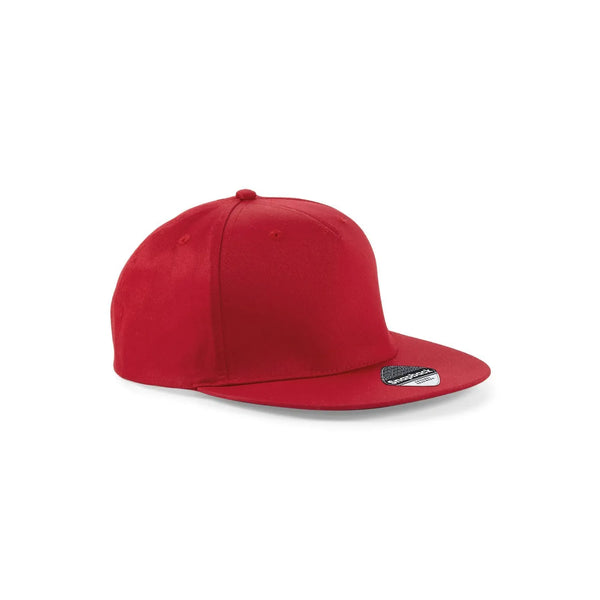 Cappello 5 Panel Snapback Rapper Cap rosso - personalizzabile con logo