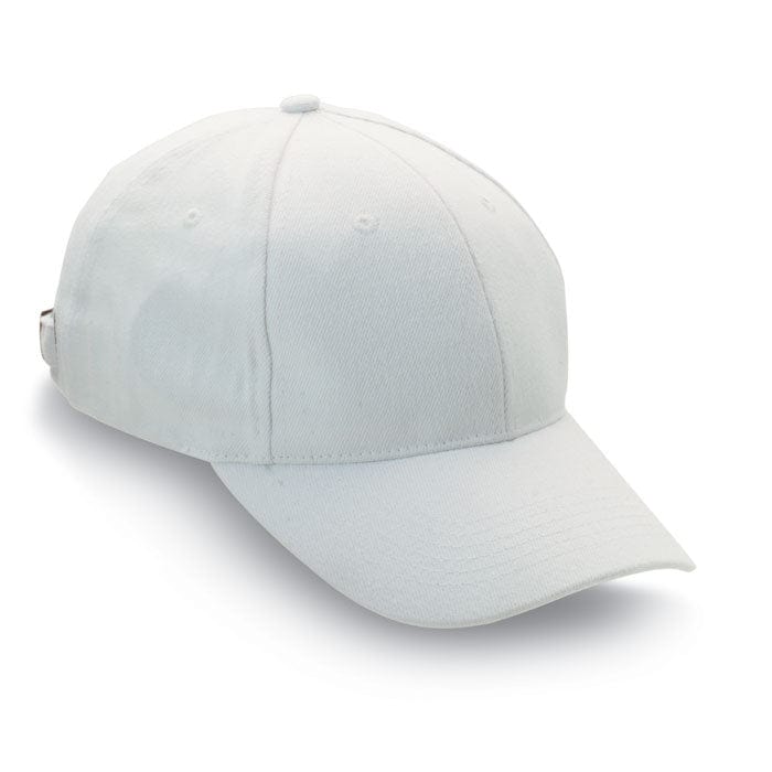 Cappello 6 segmenti bianco - personalizzabile con logo