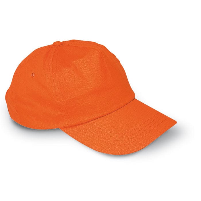 Cappello a 5 pannelli arancione - personalizzabile con logo