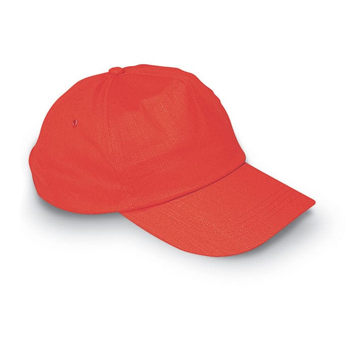 Cappello a 5 pannelli rosso - personalizzabile con logo