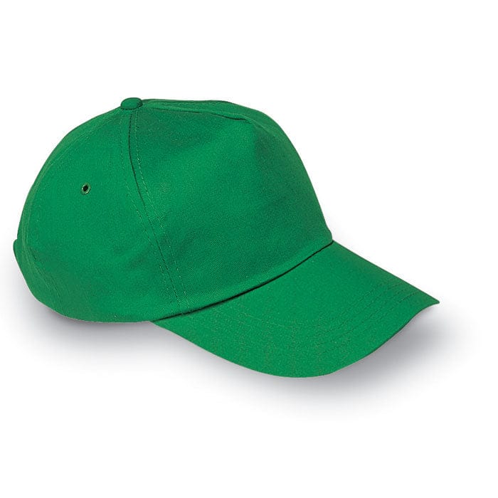 Cappello a 5 pannelli verde - personalizzabile con logo