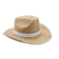 Cappello cowboy in paglia Bianco - personalizzabile con logo