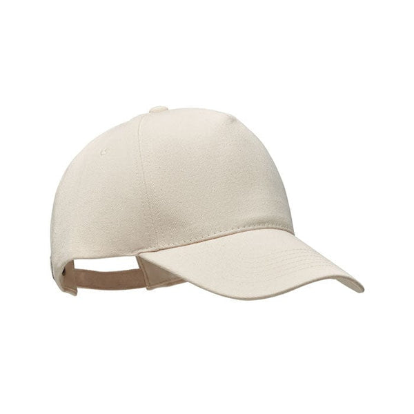 Cappello da baseball in cotone organico beige - personalizzabile con logo