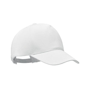 Cappello da baseball in cotone organico bianco - personalizzabile con logo