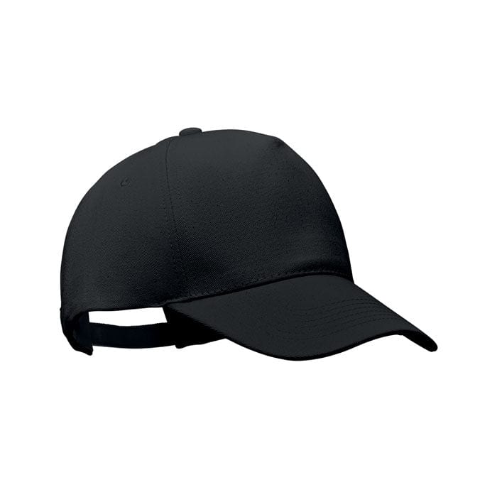 Cappello da baseball in cotone organico Nero - personalizzabile con logo