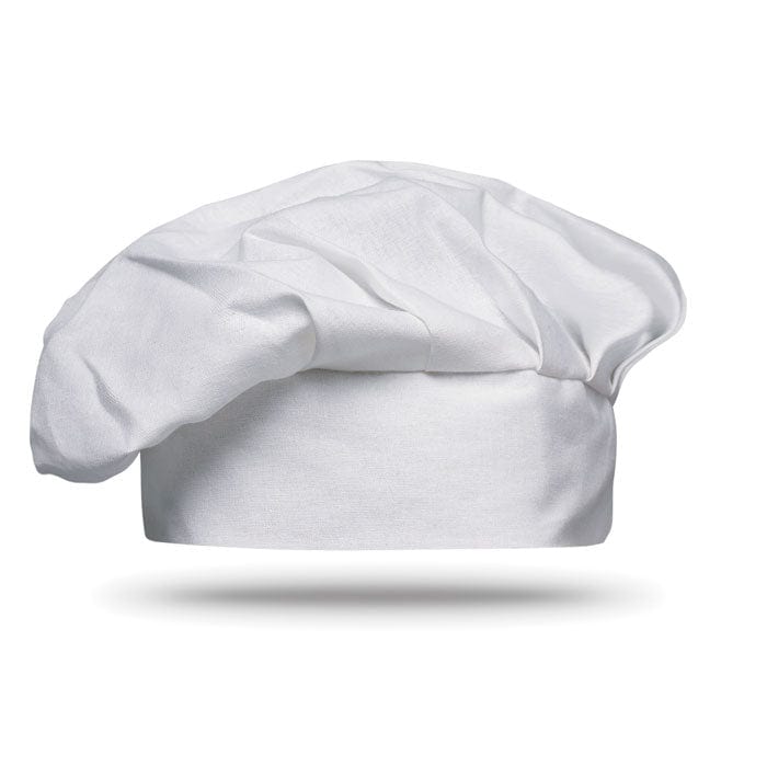 Cappello da cuoco in cotone bianco - personalizzabile con logo