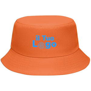 Cappello da pescatore colorato Arancione - personalizzabile con logo
