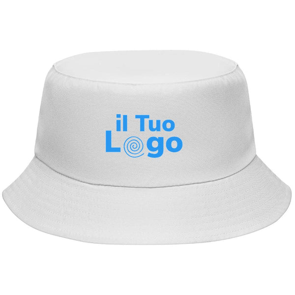 Cappello da pescatore colorato Bianco - personalizzabile con logo
