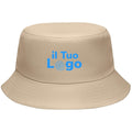 Cappello da pescatore colorato kaki - personalizzabile con logo